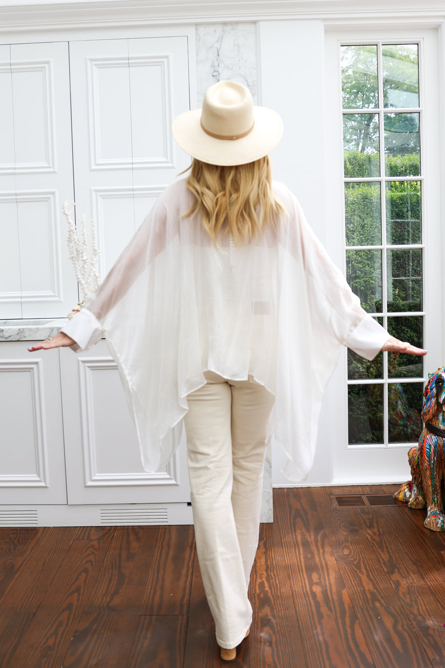 Ethereal Silk Crop Button Kaftan
