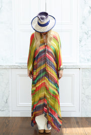 Jewel Silk Tie Maxi Kaftan PRE-ORDER
