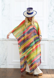 Jewel Silk Tie Maxi Kaftan PRE-ORDER