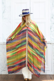 Jewel Silk Tie Maxi Kaftan PRE-ORDER