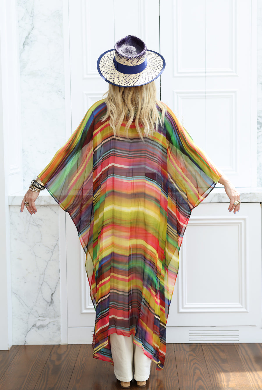 Jewel Silk Tie Maxi Kaftan PRE-ORDER
