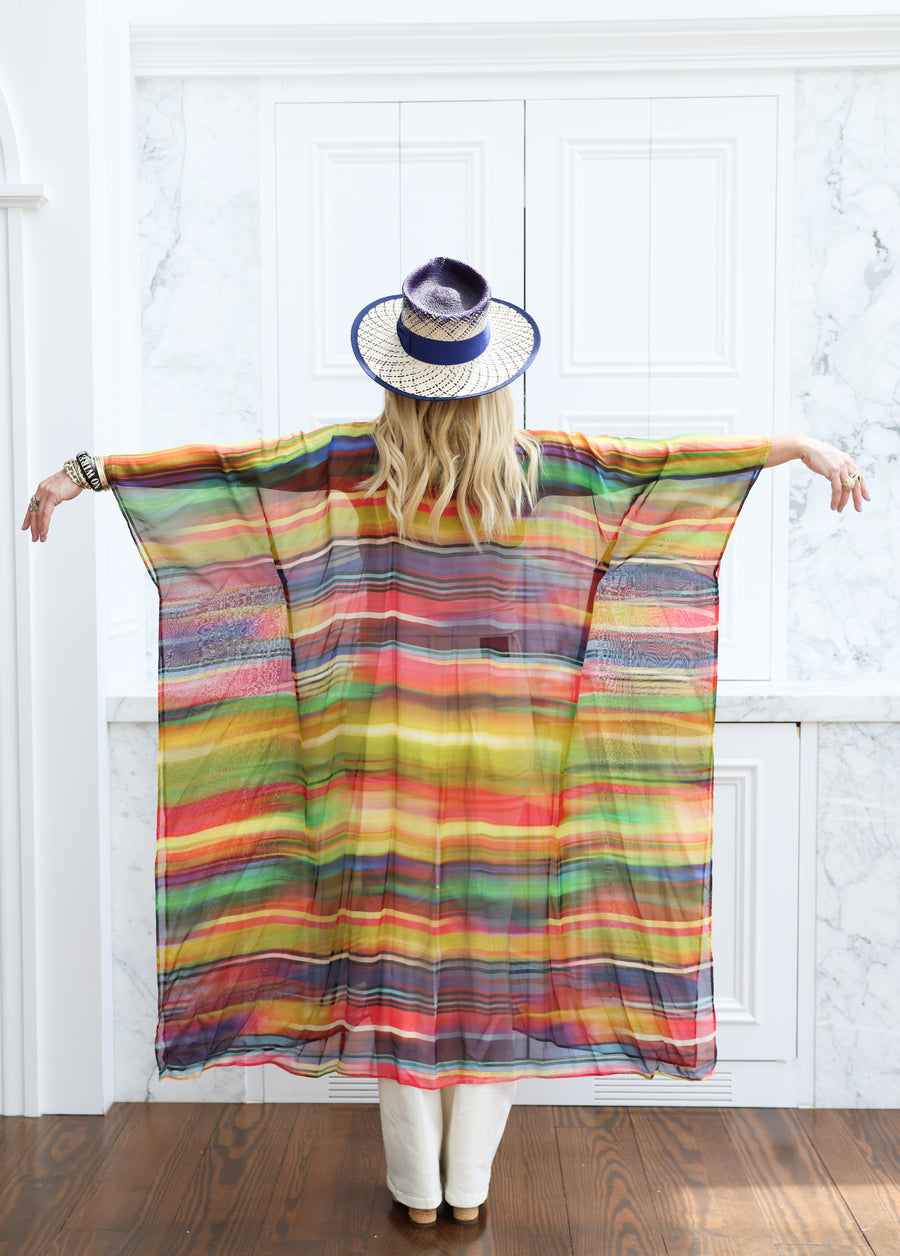 Jewel Silk Tie Maxi Kaftan PRE-ORDER