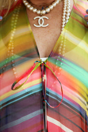 Jewel Silk Tie Maxi Kaftan PRE-ORDER