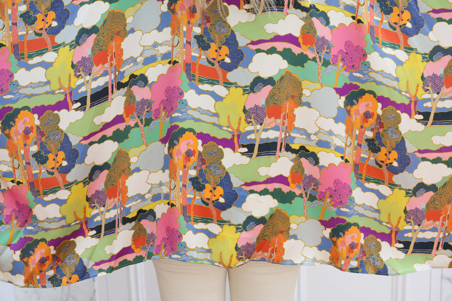 Prospect Road Silk Crop Button Kaftan