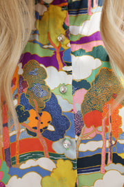 Prospect Road Silk Crop Button Kaftan