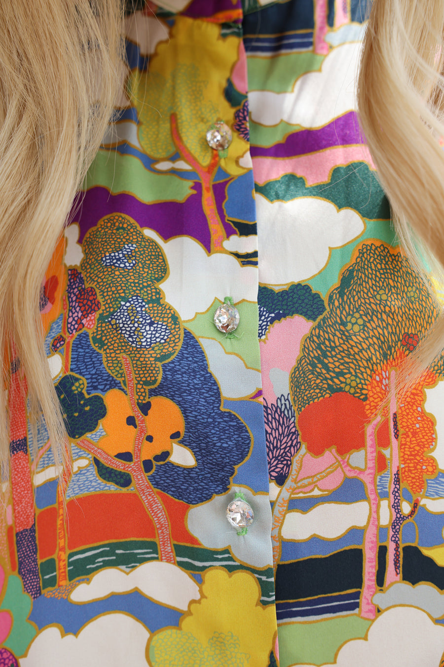 Prospect Road Silk Crop Button Kaftan