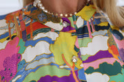 Prospect Road Silk Crop Button Kaftan