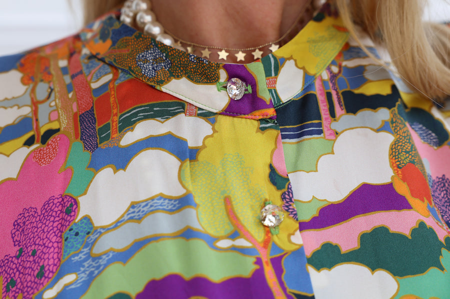 Prospect Road Silk Crop Button Kaftan