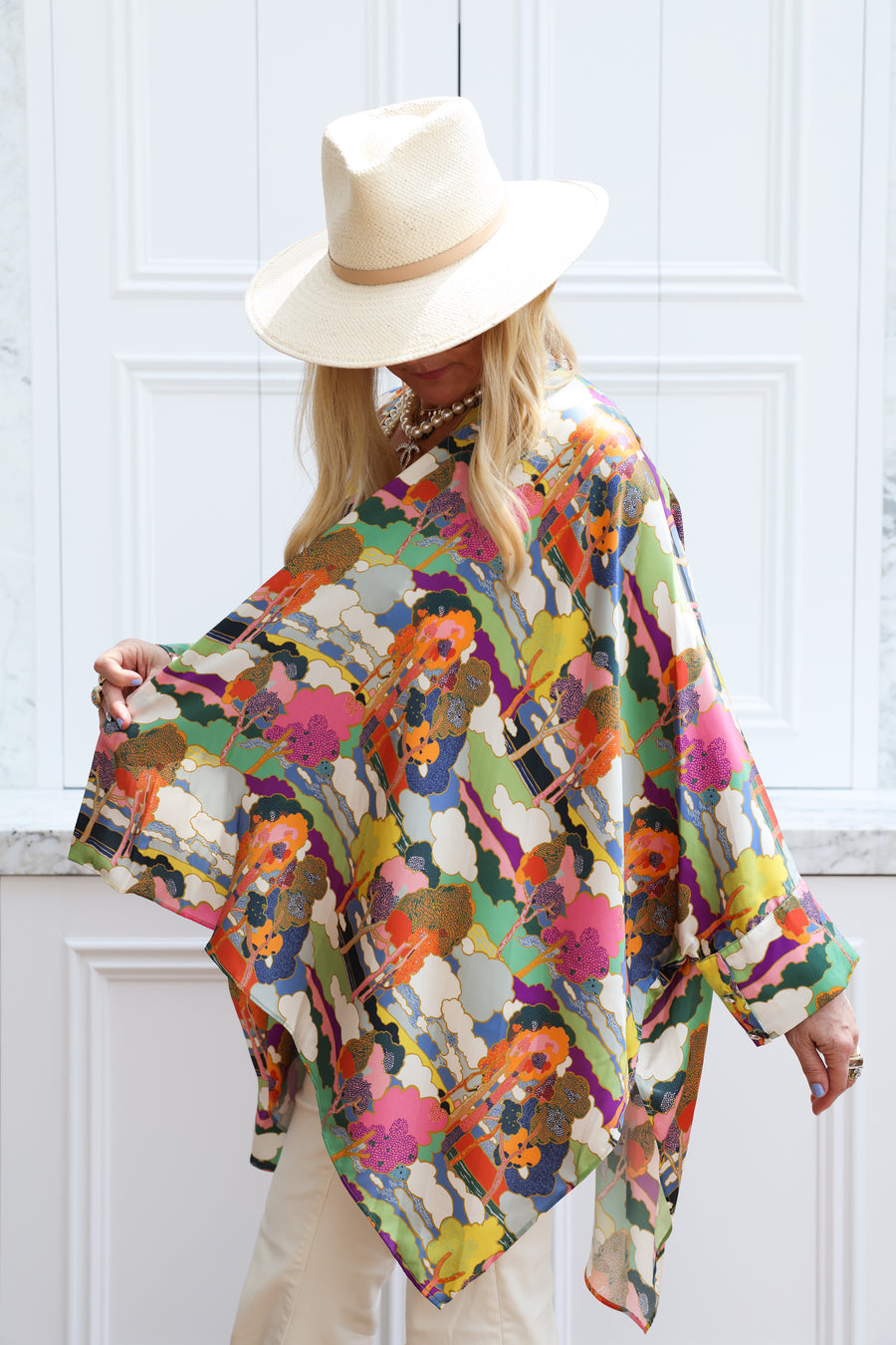 Prospect Road Silk Crop Button Kaftan