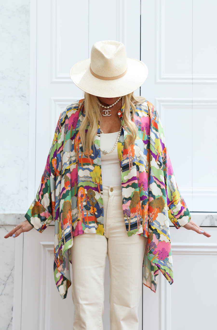 Prospect Road Silk Crop Button Kaftan
