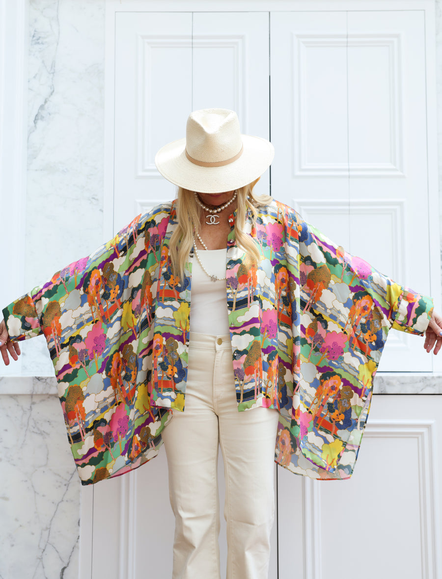 Prospect Road Silk Crop Button Kaftan