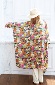 Prospect Road Silk Button Maxi Kaftan
