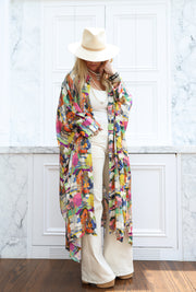 Prospect Road Silk Button Maxi Kaftan
