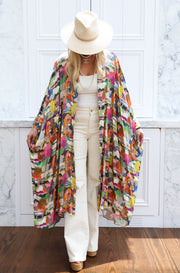 Prospect Road Silk Button Maxi Kaftan