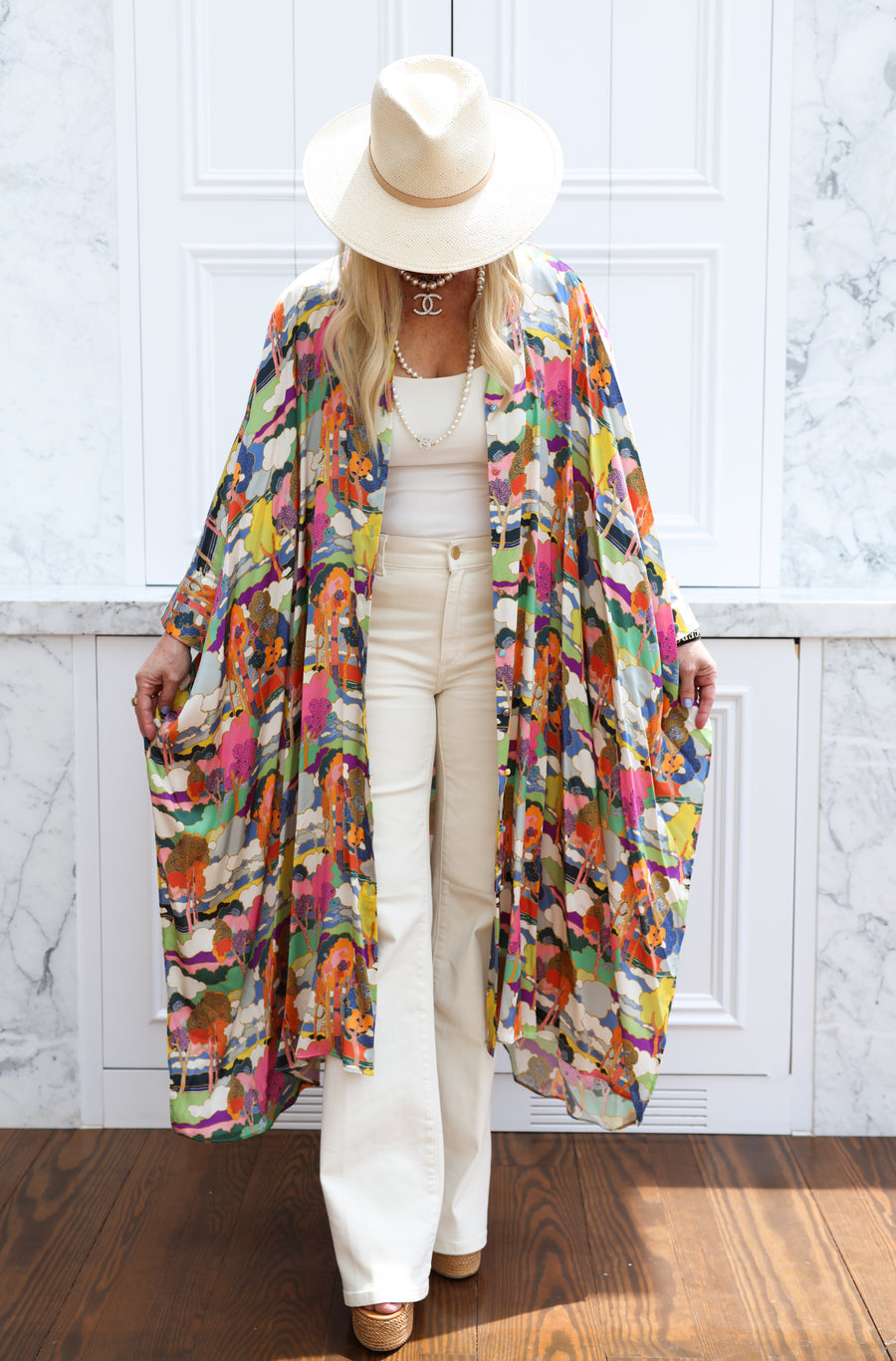 Prospect Road Silk Button Maxi Kaftan