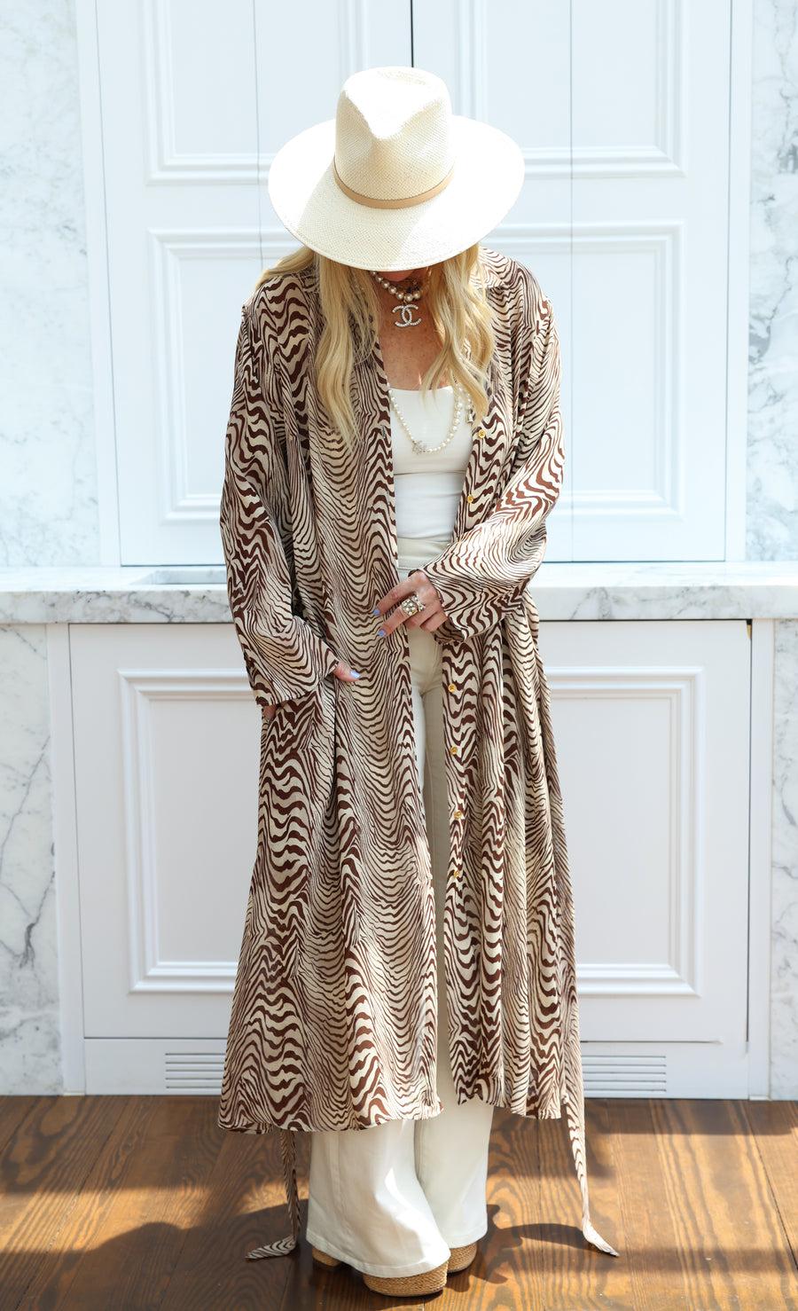 Pierre Silk Maxi Trench