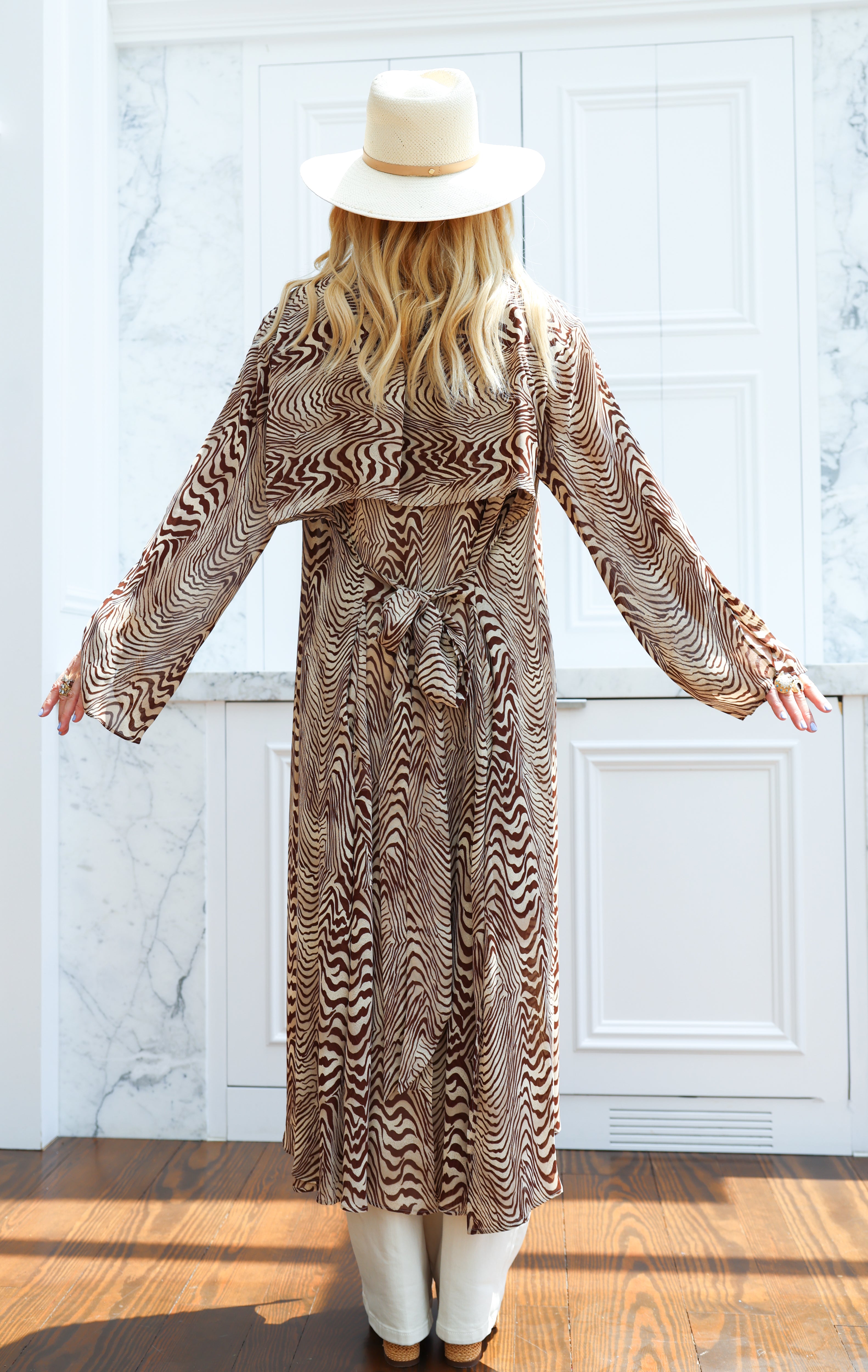 Pierre Silk Maxi Trench