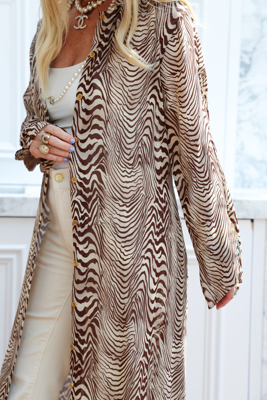Pierre Silk Maxi Trench
