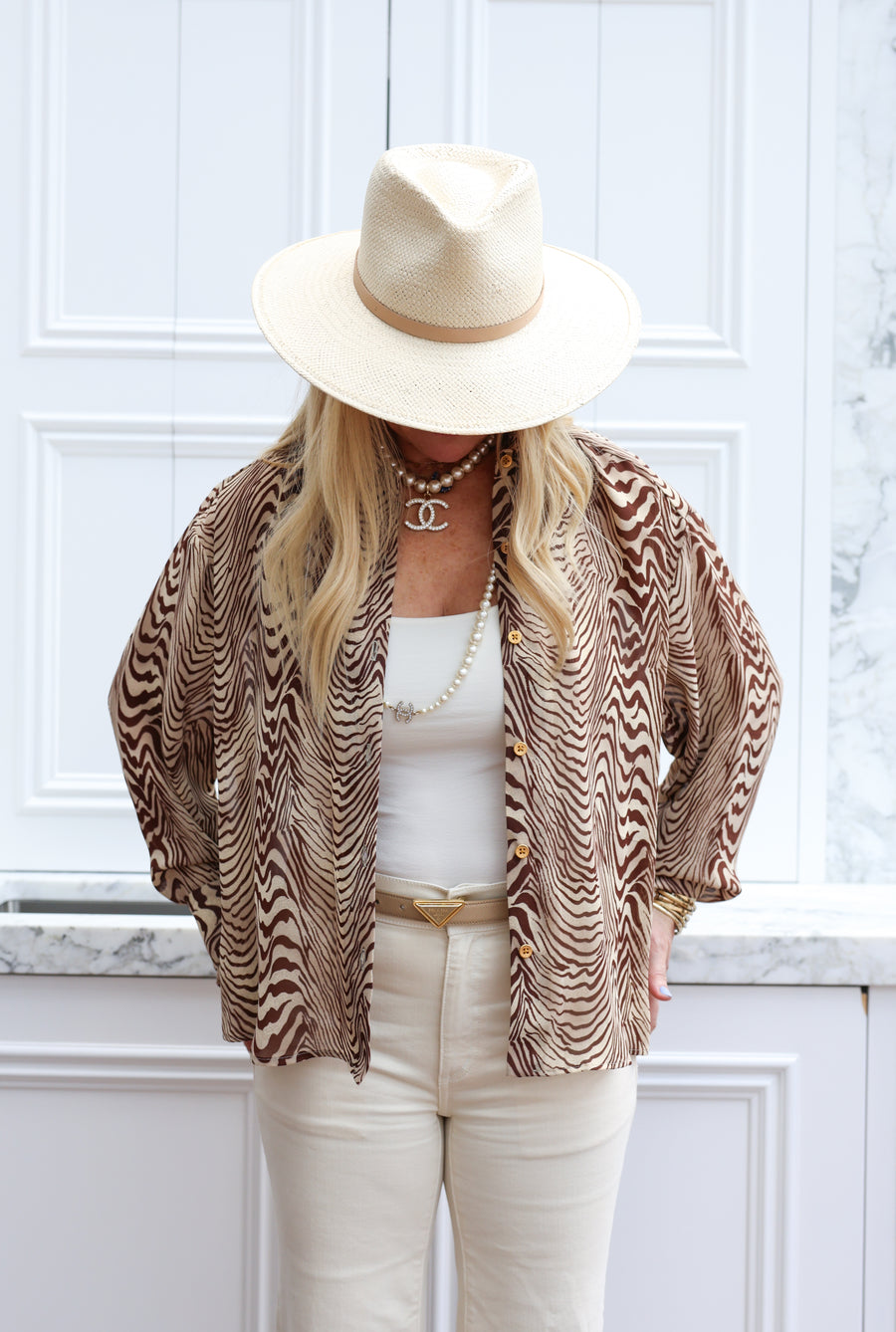 Pierre Silk Button Down Shirt