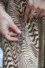 Pierre Silk Tie Maxi Kaftan
