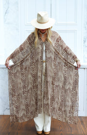 Pierre Silk Tie Maxi Kaftan
