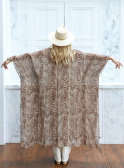 Pierre Silk Tie Maxi Kaftan