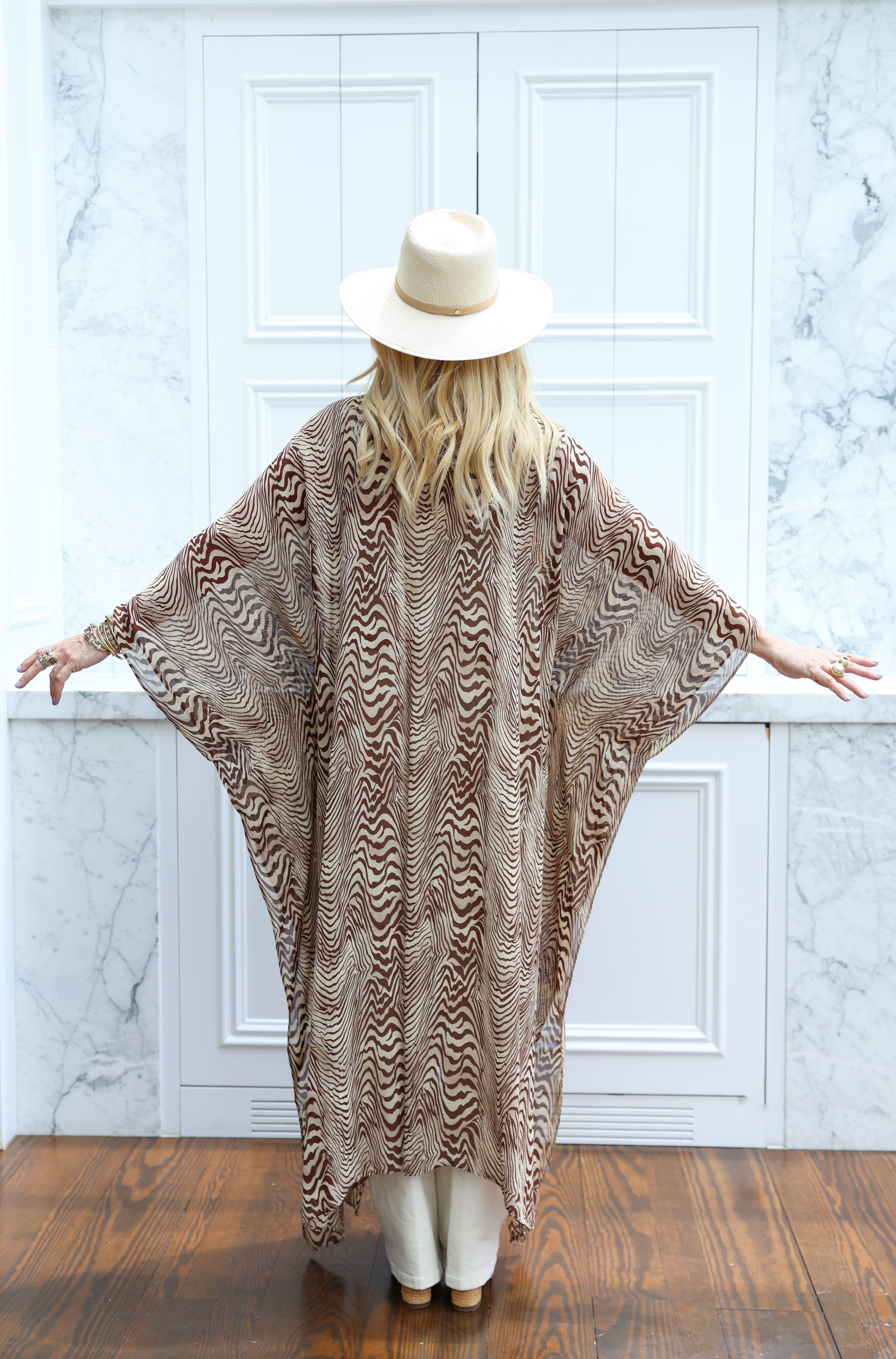 Pierre Silk Tie Maxi Kaftan
