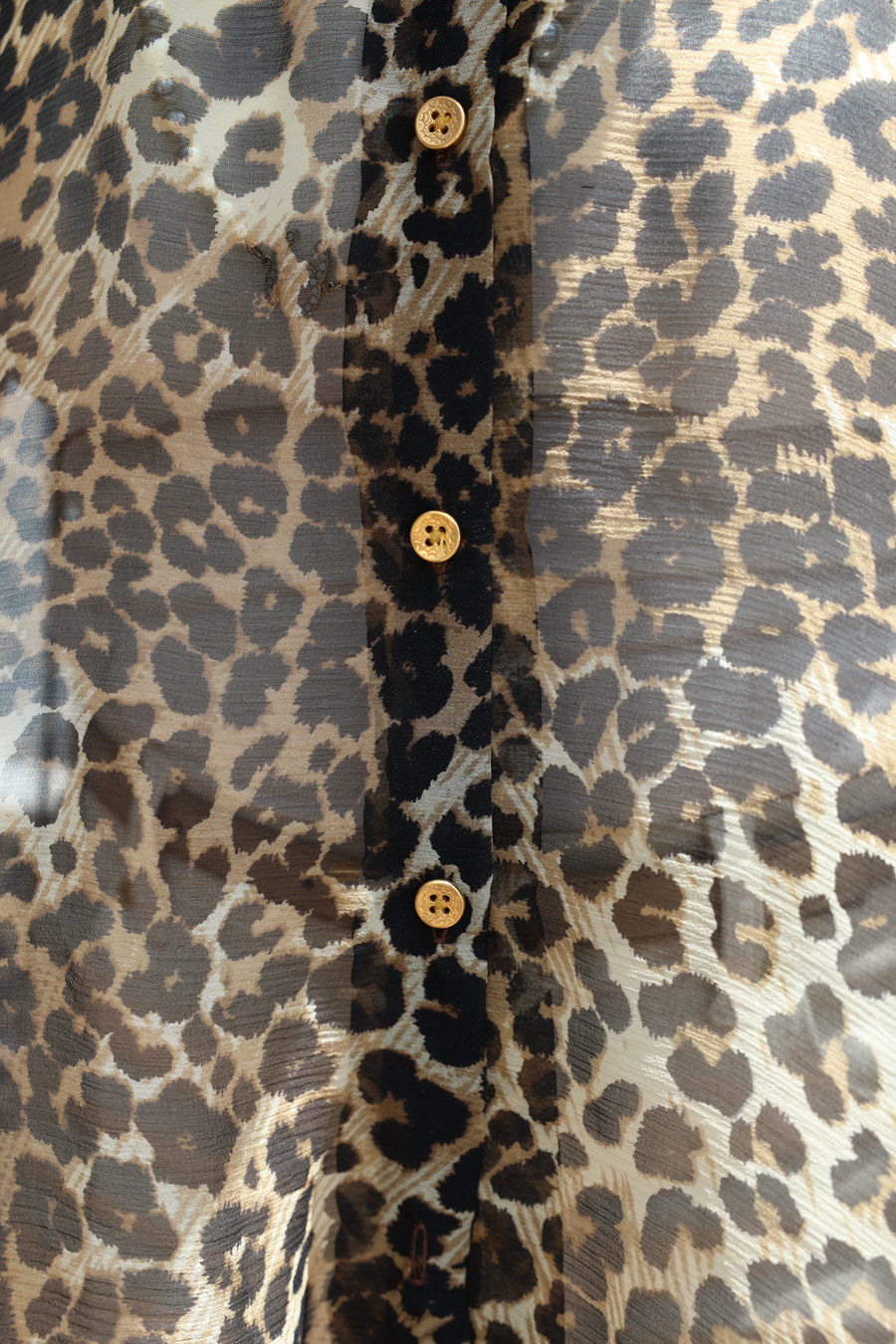 Leopard Silk Crop Button Kaftan PRE-ORDER