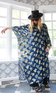 Silk Savanna Tie Maxi Kaftan