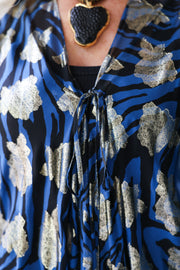 Silk Savanna Tie Maxi Kaftan