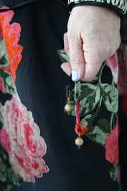 Midnight Floral Tie Maxi Kaftan