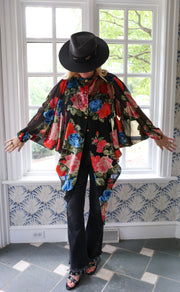 Midnight Floral Batwing Kaftan