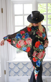Midnight Floral Batwing Kaftan