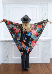 Midnight Floral Batwing Kaftan