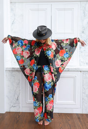 Midnight Floral Vent Pants
