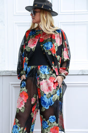 Midnight Floral Vent Pants
