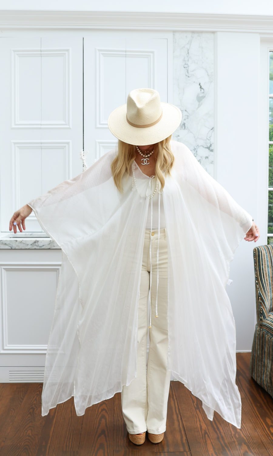 Ethereal Silk Tie Maxi Kaftan