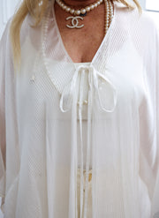 Ethereal Silk Tie Maxi Kaftan