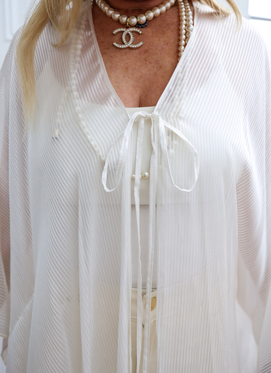 Ethereal Silk Tie Maxi Kaftan