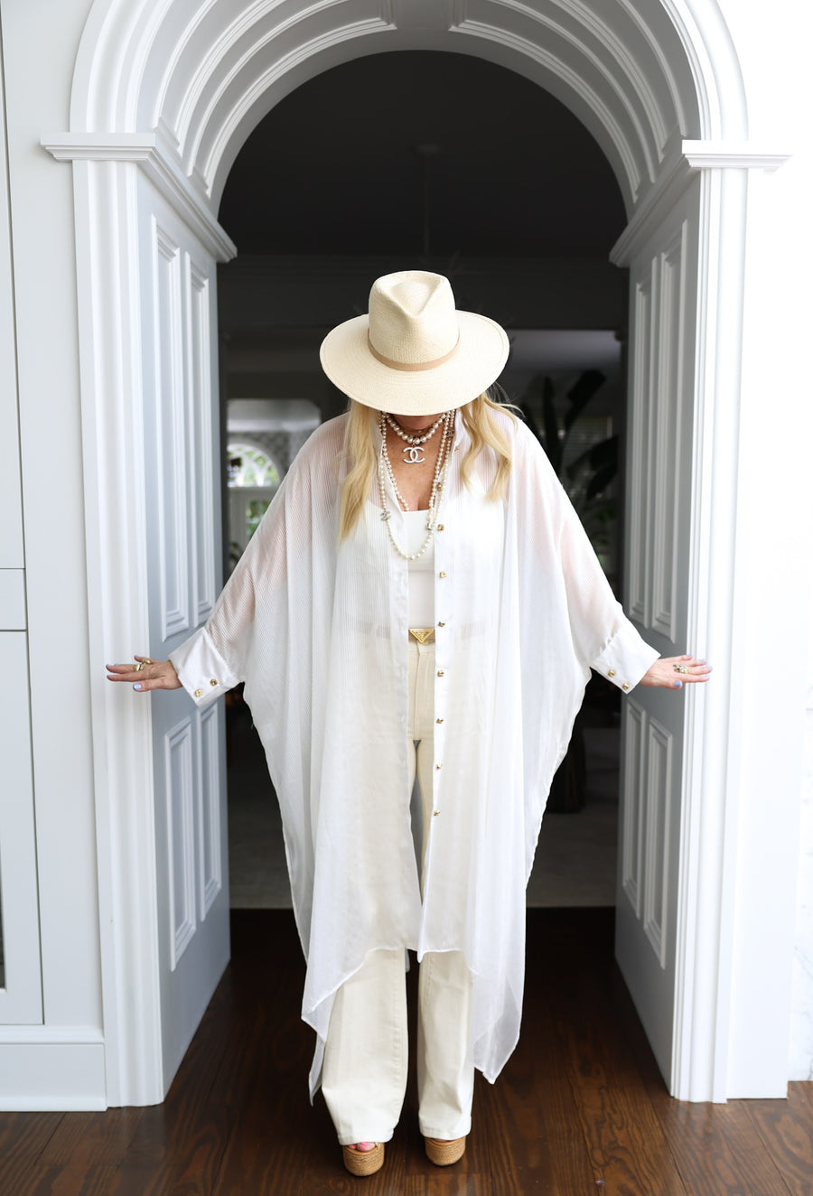 Ethereal Silk Button Maxi Kaftan PRE-ORDER