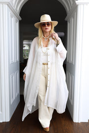 Ethereal Silk Button Maxi Kaftan PRE-ORDER