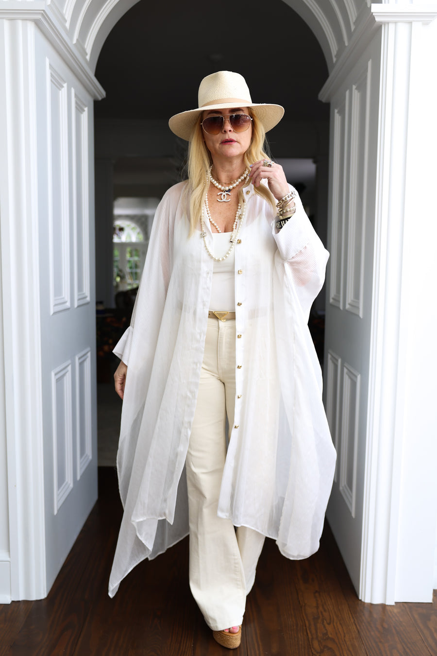 Ethereal Silk Button Maxi Kaftan PRE-ORDER
