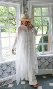 Ethereal Silk Button Maxi Kaftan PRE-ORDER
