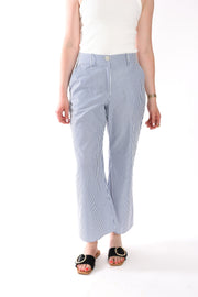 Fitted Flare Pants in Cotton