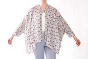 Cropped Button Closure Kaftan in Cotton