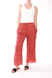 Vented Drawstring Pants in Cotton