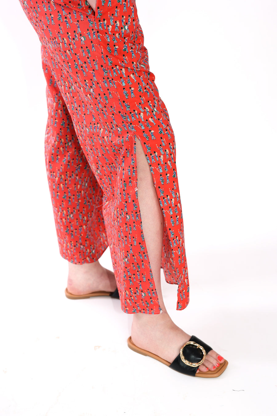 Vented Drawstring Pants in Cotton