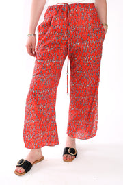 Vented Drawstring Pants in Cotton