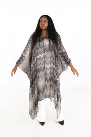 Maxi Kaftan Neck Dress