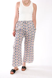 Vented Drawstring Pants in Cotton